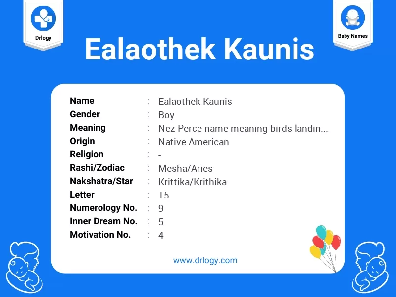 Ealaothek Kaunis Name Meaning